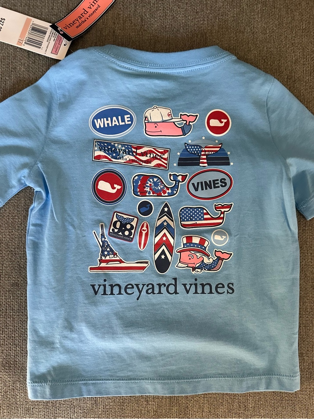 NWT Boys 2T Vineyard Vines T-Shirts Blue & Orange set of 2 - Picture 4 of 7